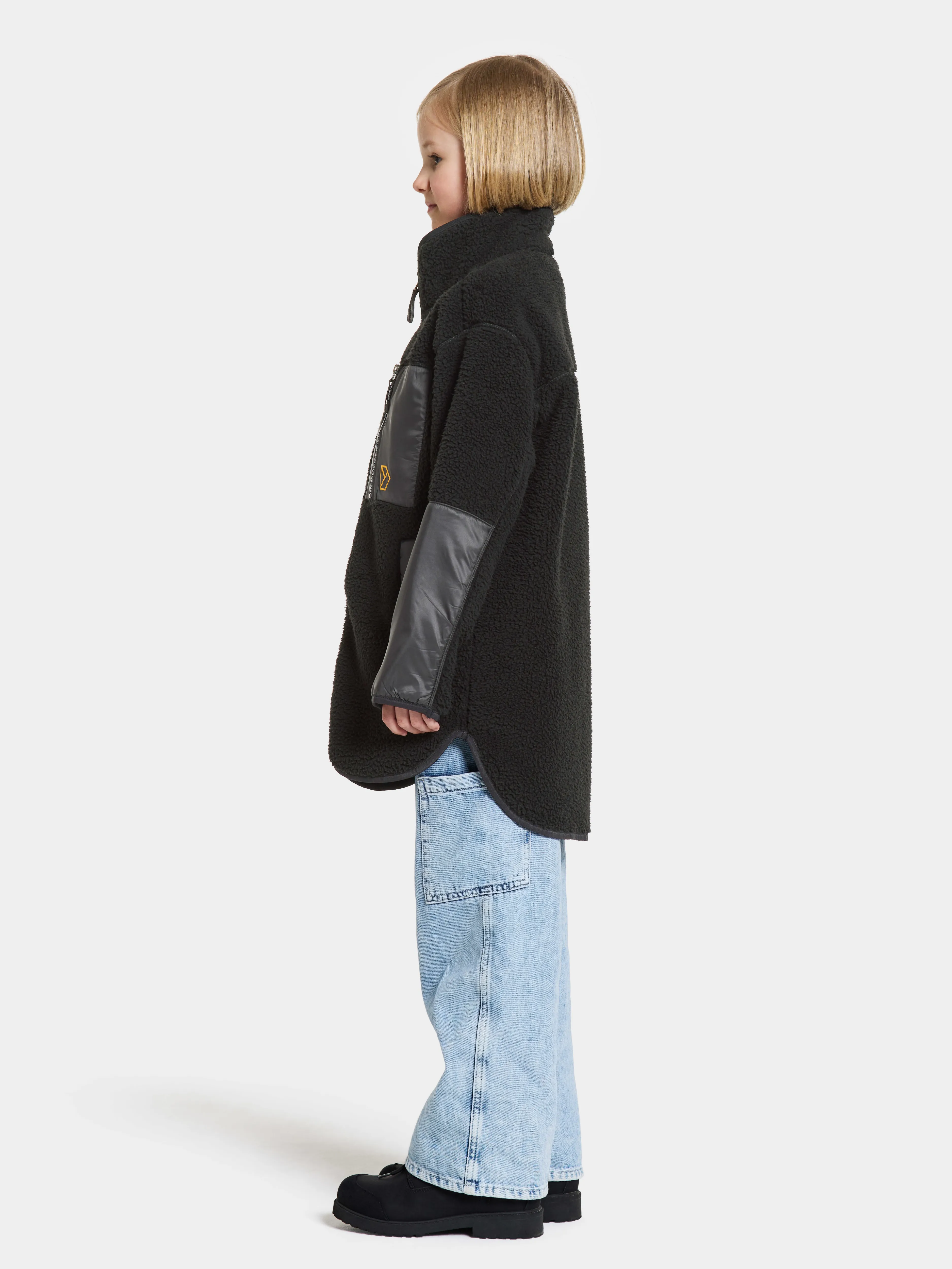 Didriksons Kids&#x27; Marmor Full Zip Long Black | Buy Didriksons Kids&#x27; Marmor Full Zip Long Black here | Outnorth