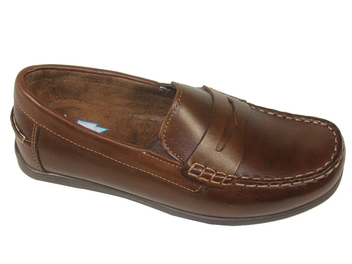 Florsheim 21370 Leather Boy's Shoe - Penny Driver - Brown