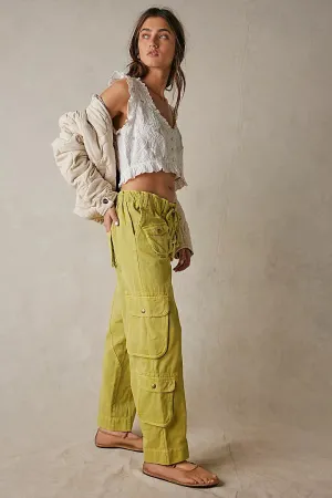 Free People Tahiti Cargo Pants - Citronelle