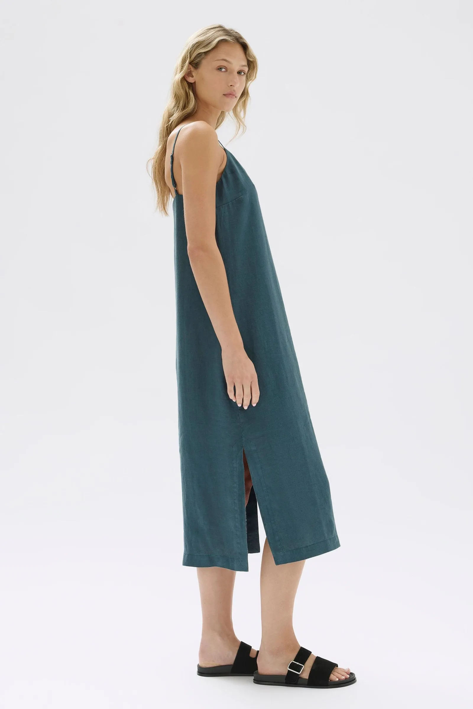 Vallory Linen Slip Dress
